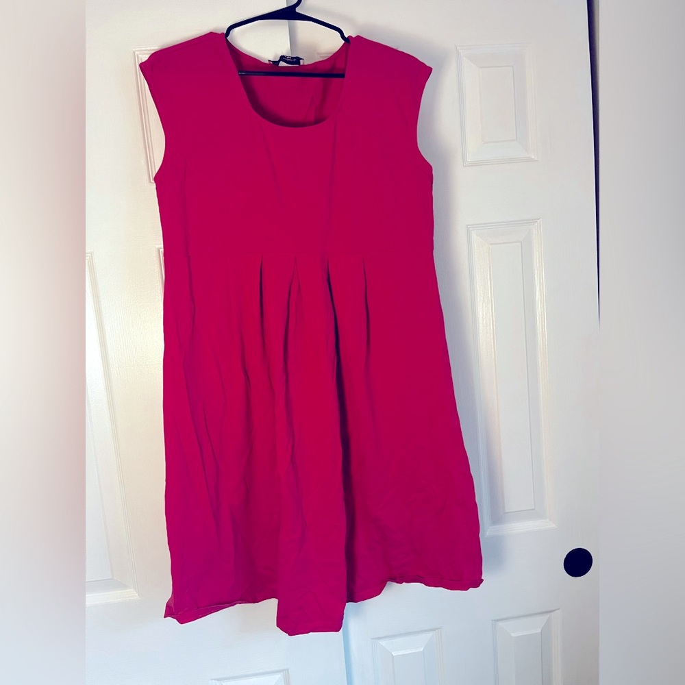 Sleeveless Pink Maternity Dress